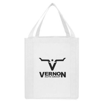Custom Large Non Woven Grocery Tote - White