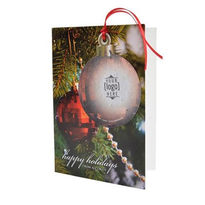 Custom Printed Shape Ornament Folding Card - Design C