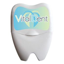 Custom - Large Tooth Shaped Mint Dental Floss