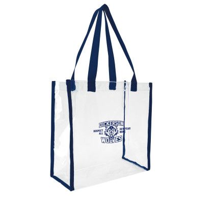 Custom Clear Game Tote - Navy