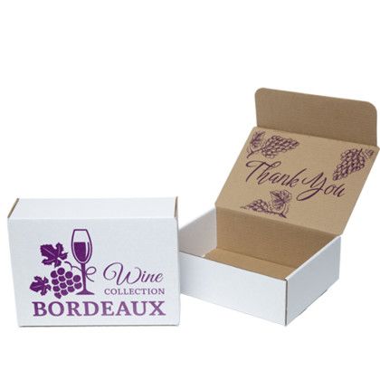 Custom One Color White Display Mailer Box w/2 Sided Imprint - 12" x 9" x 4" Custom One Color White Display Mailer Box w/2 Sided Imprint - 12" x 9" x 4"