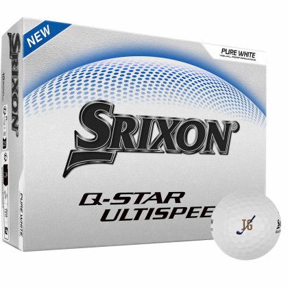 Custom Srixon Q-STAR ULTISPEED Golf Balls - 12 Pack - White