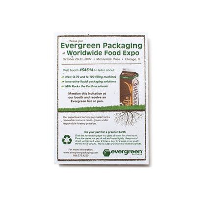 Printed Seed Paper Postcards - 5 in. x 7 in. Promotional Custom Imprinted With Logo