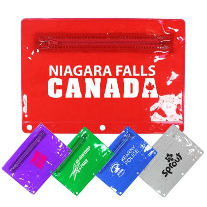 Custom Clear Color School Kit-Ruler-Two Pencils-Eraser - All Color Pouch 