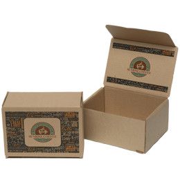 Custom Full Color Natural Brown Display Mailer Box Both side - 8" x 6" x 4"