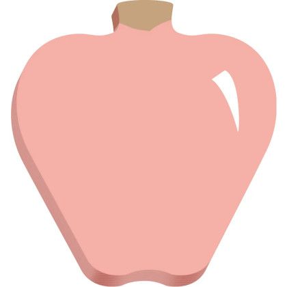 Custom 3"x3" Lightbulb Sticky Notes-25 Sheet-4 Color FREE - Apple