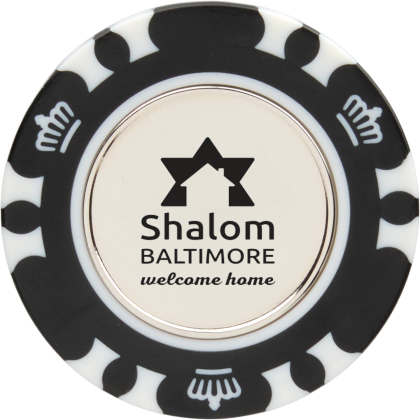 Custom Recycled Poker Chip with Metal Ball Marker 
