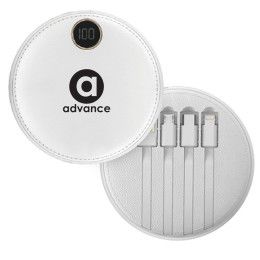 Custom Mini Size 6600mAh Power Bank - White