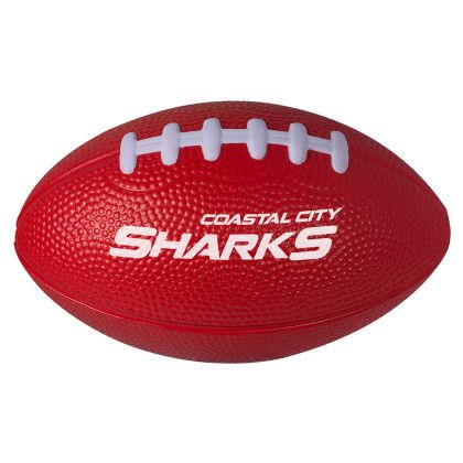 Custom Football Stress Reliever - Red Custom Football Stress Reliever - Red