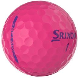 Custom Srixon Soft Feel Golf Balls - 3 Pack - Pink Ball Side View