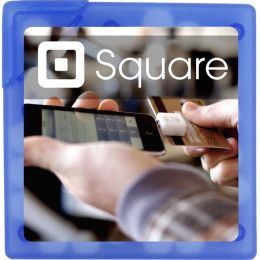 Custom Square Credit Card Mints - Translucent Blue
