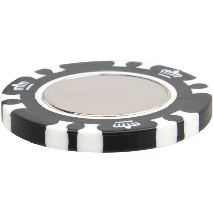 Custom Recycled Poker Chip with Metal Ball Marker - Side View