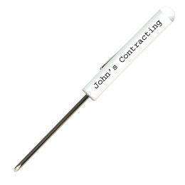 Custom Pocket Screwdriver 0 Phillips Blade/Button Top - White 