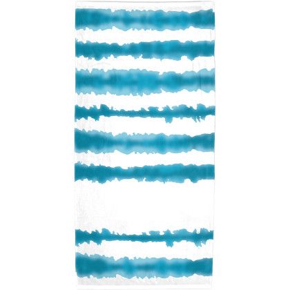 Custom Towel Specialties Good Vibes Cabana Stripe Beach Towel - Turquoise Custom Towel Specialties Good Vibes Cabana Stripe Beach Towel - Turquoise