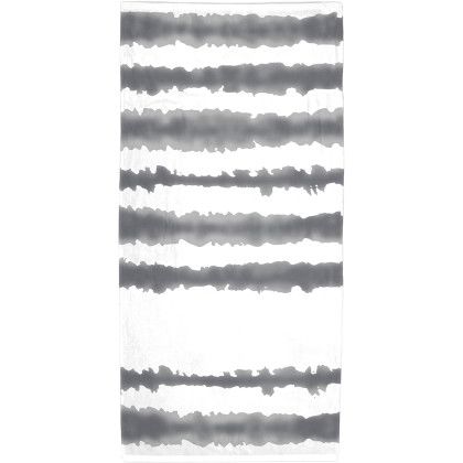 Custom Towel Specialties Good Vibes Cabana Stripe Beach Towel - Gray Custom Towel Specialties Good Vibes Cabana Stripe Beach Towel - Gray