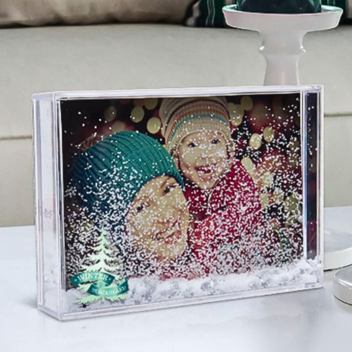 Imprinted Snow Globe Photo Frame | Custom Picture Frames