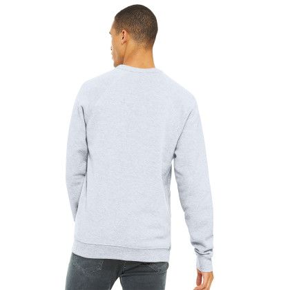 Custom BELLA+CANVAS Unisex Sponge Fleece Raglan Sweatshirt - Ash Back view
