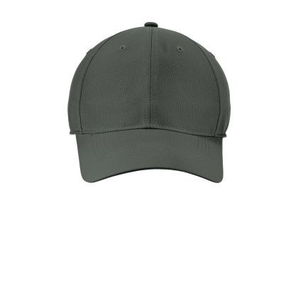 Custom Nike Dri-FIT Tech Fine-Ripstop Cap - Anthracite Front view Custom Nike Dri-FIT Tech Fine-Ripstop Cap - Anthracite Front view