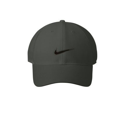 Custom Nike Dri-FIT Swoosh Performance Cap - Athrencite Front view Custom Nike Dri-FIT Swoosh Performance Cap - Athrencite Front view