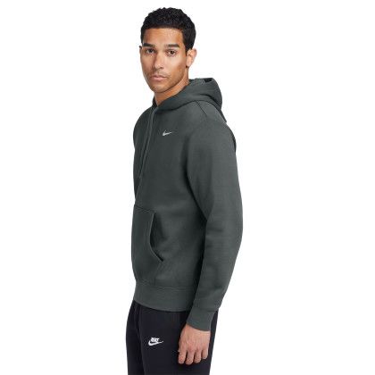 Custom Nike Club Fleece Pullover Hoodie - Anthracite Side view