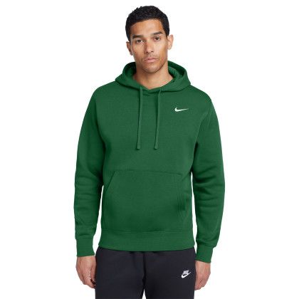 Custom Nike Club Fleece Pullover Hoodie - Dark green Front view