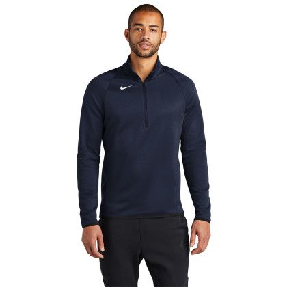 Custom Nike Therma-FIT 1/4-Zip Fleece - Navy Front view