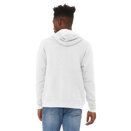 Custom BELLA+CANVAS Unisex Sponge Fleece Pullover Hoodie - Ash Back view