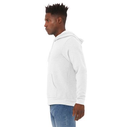 Custom BELLA+CANVAS Unisex Sponge Fleece Pullover Hoodie - Ash Side view