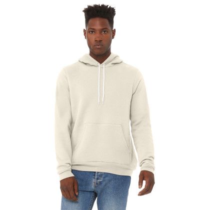 Custom BELLA+CANVAS Unisex Sponge Fleece Pullover Hoodie - Natural Front view