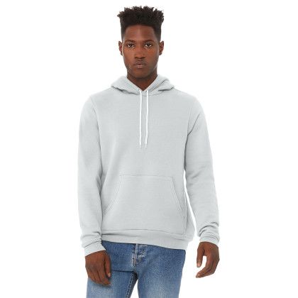 Custom BELLA+CANVAS Unisex Sponge Fleece Pullover Hoodie - Silver Front view