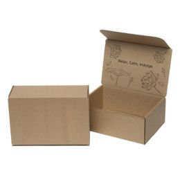 Custom One Color Natural Display Mailer Box w/Inside Imprint - 10" x 7" x 4"