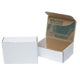Custom One Color White Display Mailer Box w/Inside Imprint - 10" x 7" x 4"