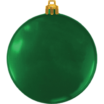 Full Color Custom Logo Round Shatterproof Ornament - Green 