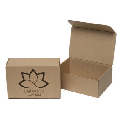 Custom One Color Natural Display Mailer Box w/Outside Imprint - 10" x 7" x 4" - Natural