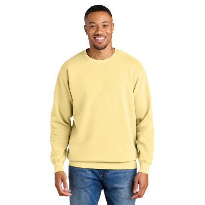 Custom Comfort Colors Ring Spun Crewneck Sweatshirt - Butter Front view