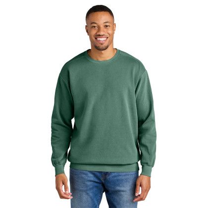 Custom Comfort Colors Ring Spun Crewneck Sweatshirt - Light green Front view