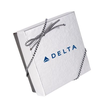 Custom Four Piece Sea Salt Caramel Box - Silver Closed View