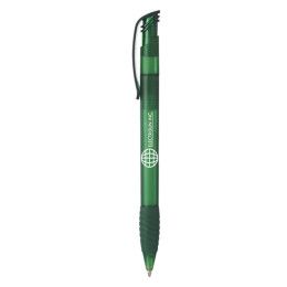 Custom Translucent Ballpoint Grip Pens - Green 