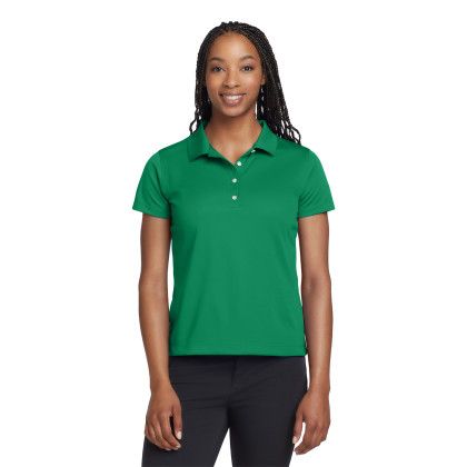 Custom Nike Women's Tech Basic Dri-FIT Polo Shirt - Lucky Green Front view Custom Nike Women's Tech Basic Dri-FIT Polo Shirt - Lucky Green Front view