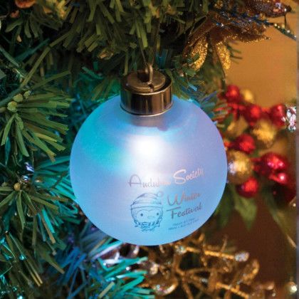 Custom Light Up Ornament with Company Logo