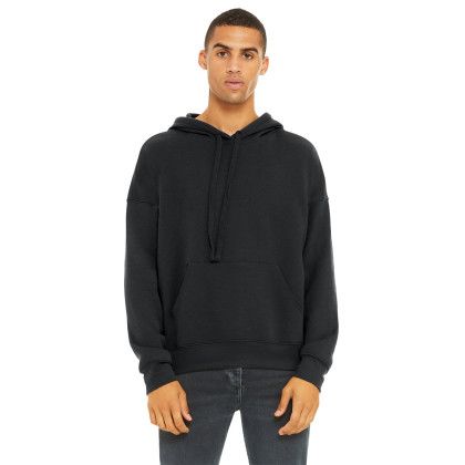 Custom BELLA+CANVAS Unisex Sponge Fleece Pullover DTM Hoodie - Dark Gray Front view