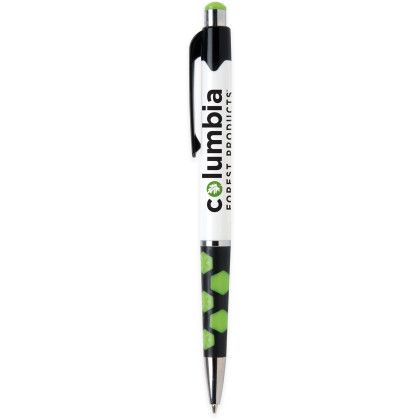 Custom Mardi Gras Hex Pen - Lime green