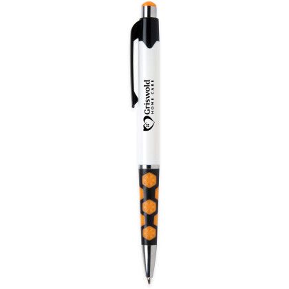 Custom Mardi Gras Hex Pen - Orange