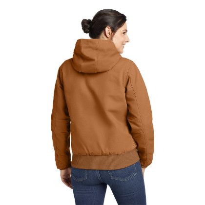 Custom Carhartt Women's Washed Duck Active Jac. - Carhartt Brown Back View Custom Carhartt Women's Washed Duck Active Jac. - Carhartt Brown Back View
