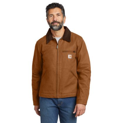 Custom Carhartt Duck Detroit Jacket - Carhartt Brown 
