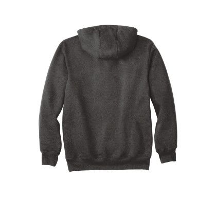 Custom Carhartt Rain Defender Paxton Heavyweight Hooded Sweatshirt - Carbon Heather Back View 