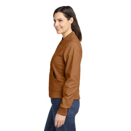 Custom Carhartt Women's Rugged Flex Crawford Jacket - Carbon Heather Side View 