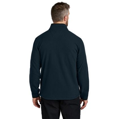 Custom Carhartt Textured Full-Zip Fleece Jacket - Navy Back View 