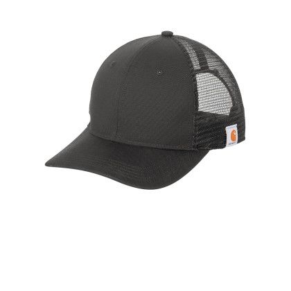 Custom Carhartt Canvas Mesh Back Cap - Shadow Grey Side View Custom Carhartt Canvas Mesh Back Cap - Shadow Grey Side View