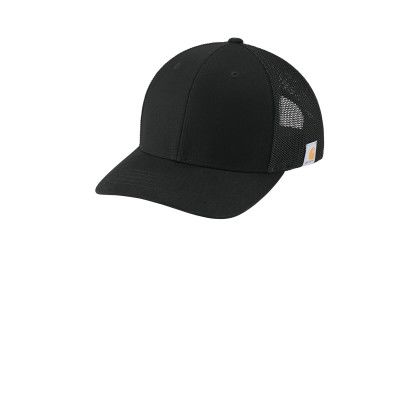 Custom Carhartt Flexfit 110 Mesh Back Cap - Black Side view Custom Carhartt Flexfit 110 Mesh Back Cap - Black Side view